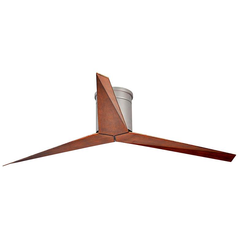 Image 5 56" Matthews Eliza-H Brushed Nickel Walnut 3-Blade Ceiling Fan more views