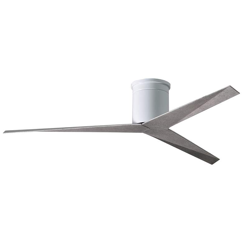 Image 1 56" Matthews Eliza-H Gloss White Barn Wood Flush Mount Ceiling Fan