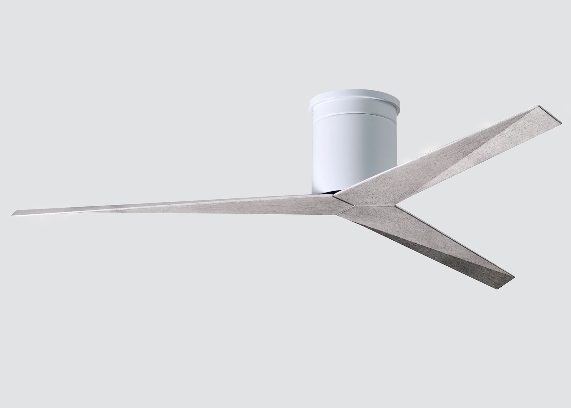 Image 2 56" Matthews Eliza-H Gloss White Barn Wood Flush Mount Ceiling Fan more views