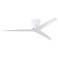 56" Matthews Eliza-H Gloss White Damp Hugger Ceiling Fan with Remote