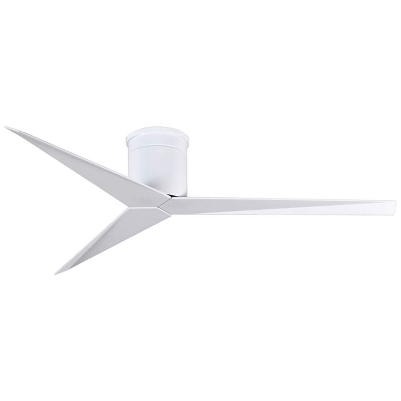 56 inch Matthews Eliza-H Gloss White Damp Hugger Ceiling Fan with Remote more views