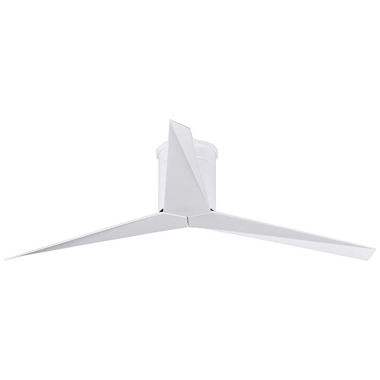 56 inch Matthews Eliza-H Gloss White Damp Hugger Ceiling Fan with Remote more views