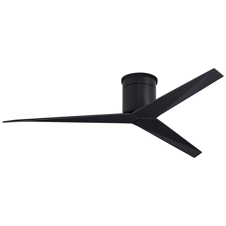 Image 1 56 inch Matthews Eliza-H Hugger 3-Blade Matte Black Ceiling Fan