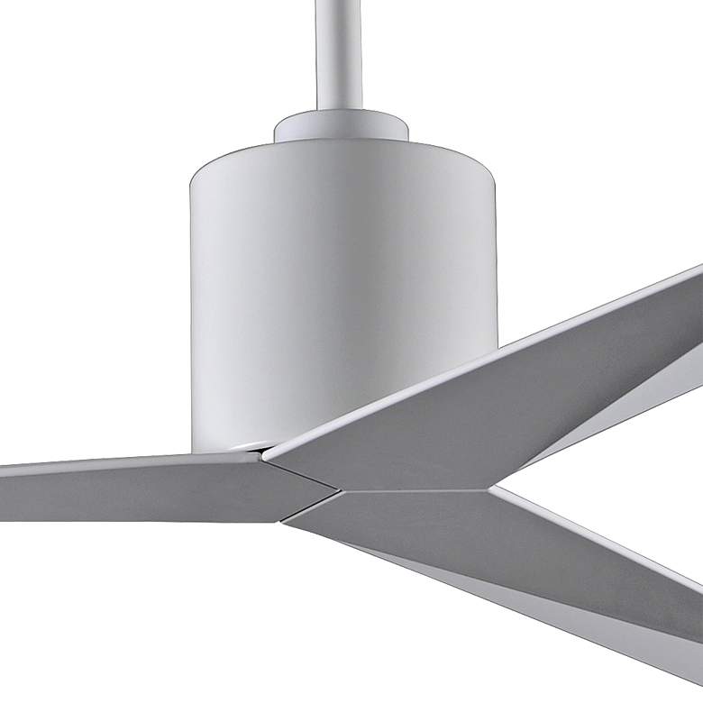 Image 3 56 inch Matthews Eliza White Modern Damp Rated Ceiling Fan with Remote more views