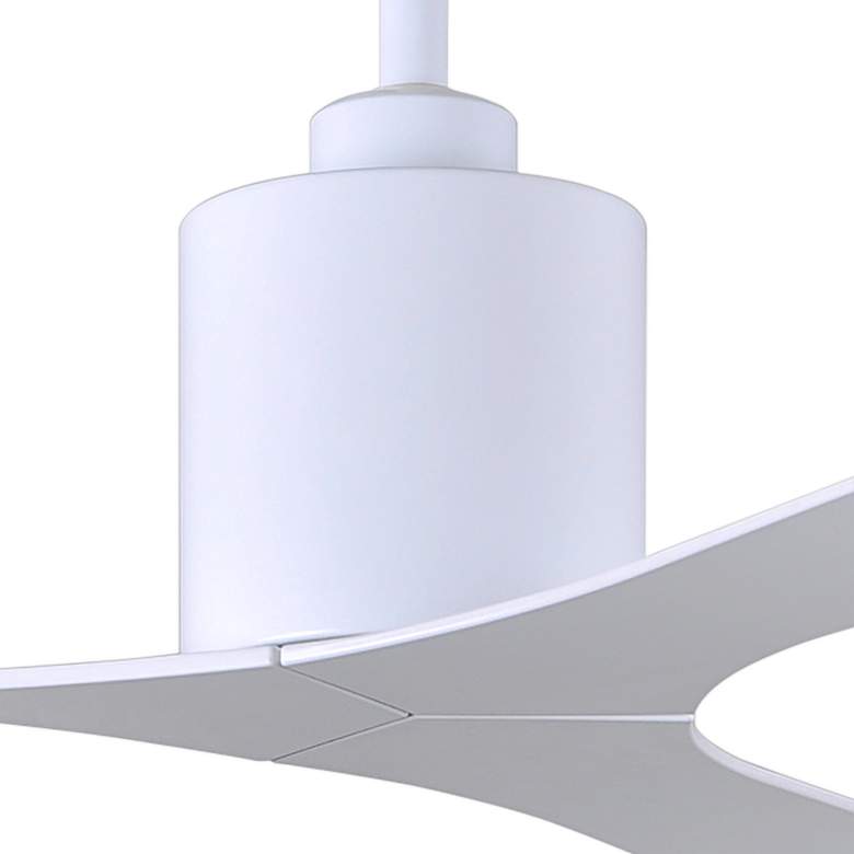 Image 3 56" Matthews Molly Gloss White Modern Outdoor Ceiling Fan with Remote more views