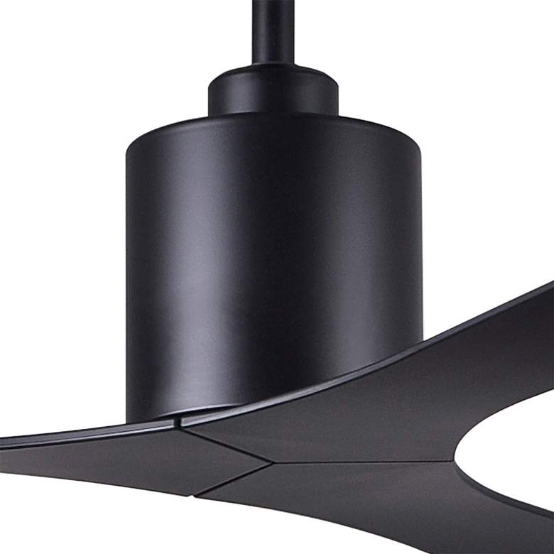 Image 3 56 inch Matthews Molly Matte Black Damp Rated Ceiling Fan with Remote more views