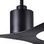 56" Matthews Molly Matte Black Damp Rated Ceiling Fan with Remote