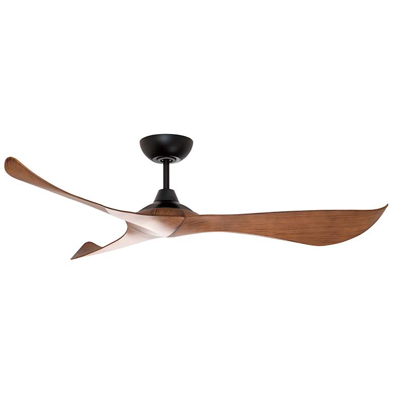 Image 1 56" Maxim Keanu Black Ceiling Fan with Walnut Blades