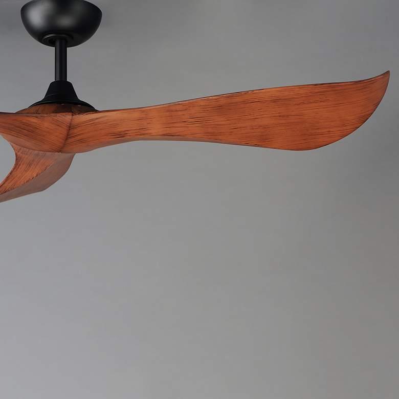 Image 2 56" Maxim Keanu Black Ceiling Fan with Walnut Blades more views