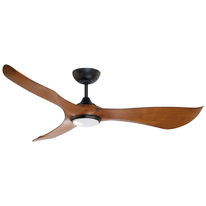 Image 1 56" Maxim Keanu Black/Walnut Indoor/Outdoor Fan w LED Light Kit