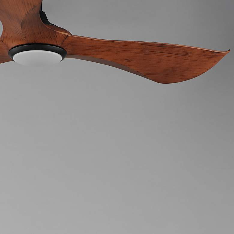 Image 2 56" Maxim Keanu Black/Walnut Indoor/Outdoor Fan w LED Light Kit more views