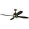56" Metrograph Bronze and Antique Brass LED Ceiling Fan