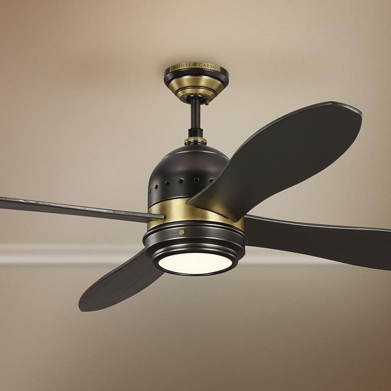 Image 1 56" Metrograph Bronze and Antique Brass LED Ceiling Fan