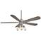 56" Minka Aire Alva Brushed Nickel LED Ceiling Fan with Remote