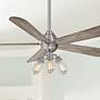 56" Minka Aire Alva Brushed Nickel LED Ceiling Fan with Remote