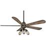 56" Minka Aire Alva Heirloom Bronze LED Ceiling Fan with Remote