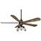 56" Minka Aire Alva Heirloom Bronze LED Ceiling Fan with Remote