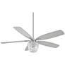 56" Minka Aire Bling Chrome and Crystal LED Ceiling Fan with Remote