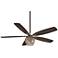 56" Minka Aire Bling LED Bronze Crystal Indoor Ceiling Fan with Remote