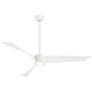 2_56" Minka Aire Bridge Flat White LED Smart Ceiling Fan