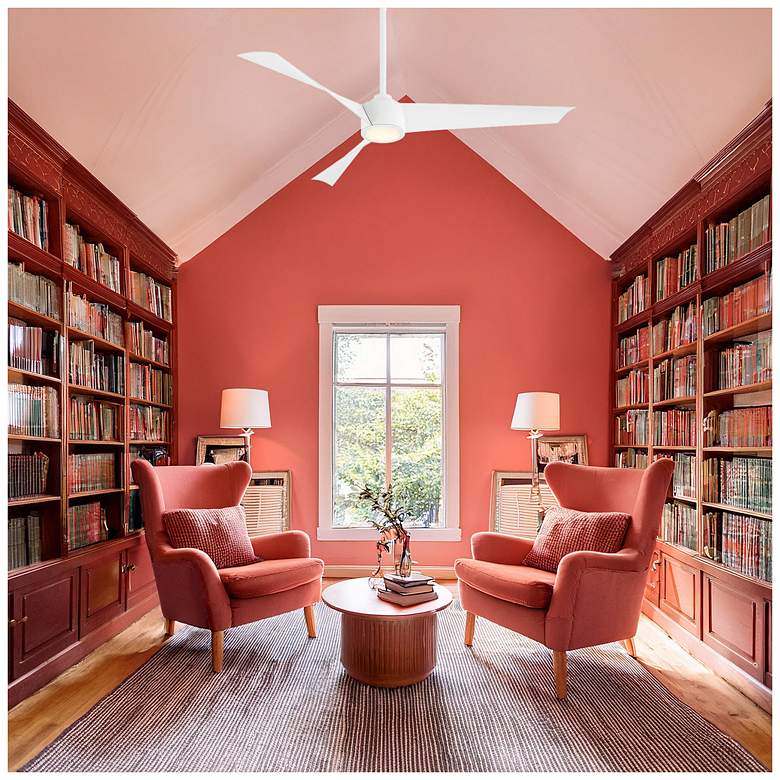 Image 5 56" Minka Aire Bridge Flat White LED Smart Ceiling Fan more views