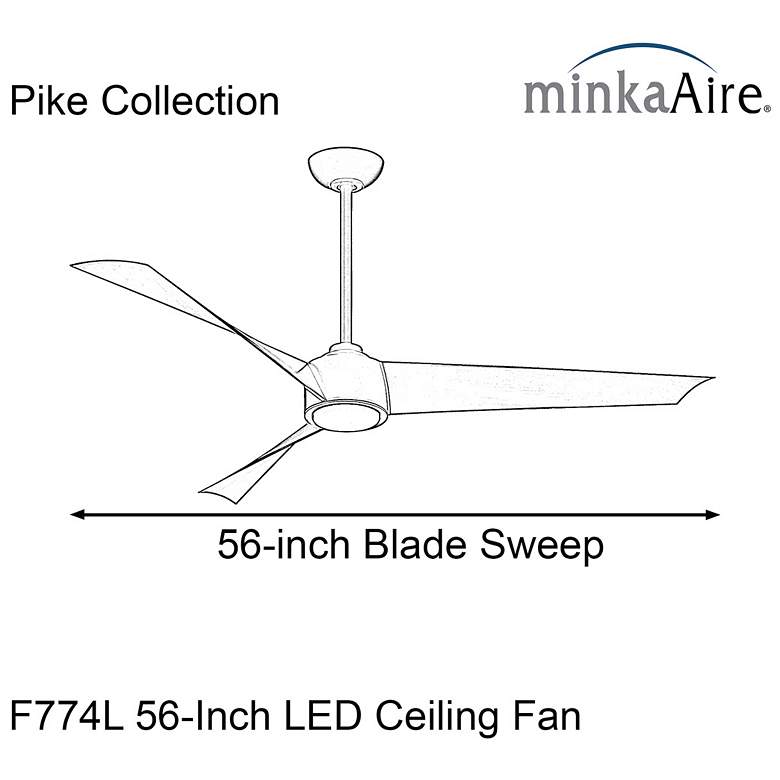 Image 7 56" Minka Aire Bridge Flat White LED Smart Ceiling Fan more views