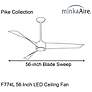7_56" Minka Aire Bridge Flat White LED Smart Ceiling Fan more views