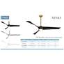 56" Minka Aire Bridge Flat White LED Smart Ceiling Fan