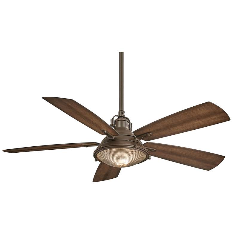 Image 2 56" Minka Aire Groton Bronze Outdoor LED Ceiling Fan with Remote