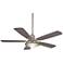 56" Minka Aire Groton Brushed Nickel Outdoor Ceiling Fan