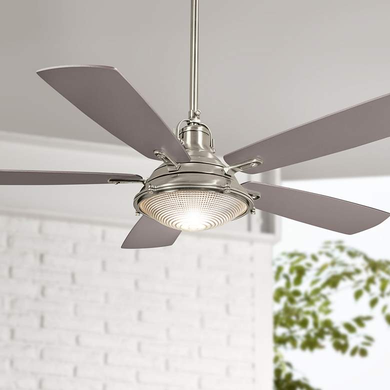 Image 1 56 inch Minka Aire Groton Brushed Nickel Wet Rated LED Fan with Remote