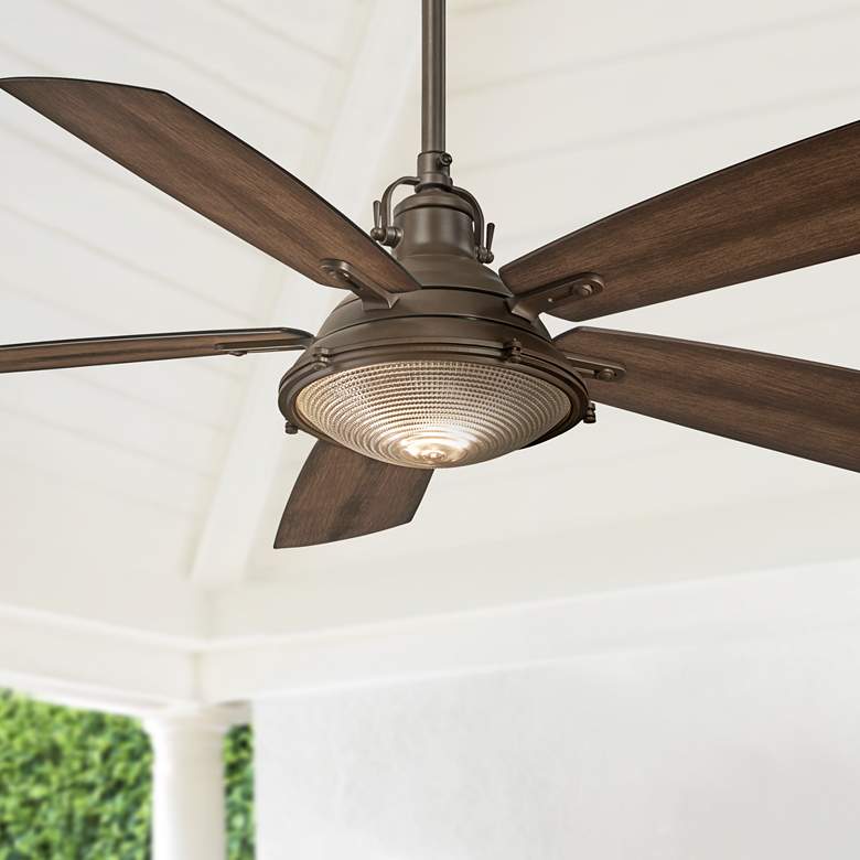 Image 1 56 inch Minka Aire Groton Oil Rubbed Bronze Outdoor Ceiling Fan