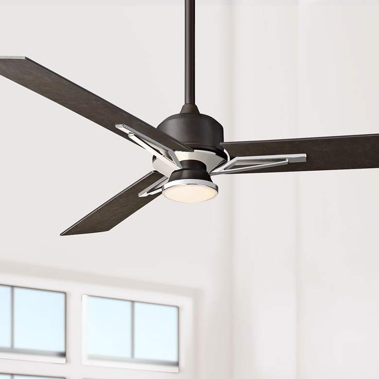 Image 1 56 inch Minka Aire Metropolis Bronze/Nickel LED Ceiling Fan