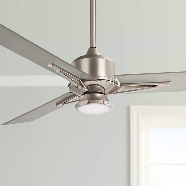Image 1 56 inch Minka Aire Metropolis Steel/Nickel LED Ceiling Fan