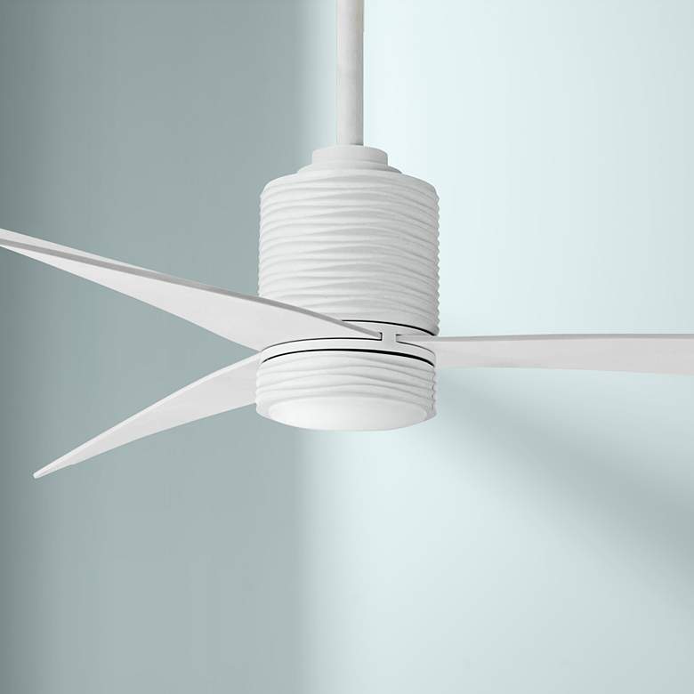 Image 1 56 inch Minka Aire Mojave Flat White LED Ceiling Fan
