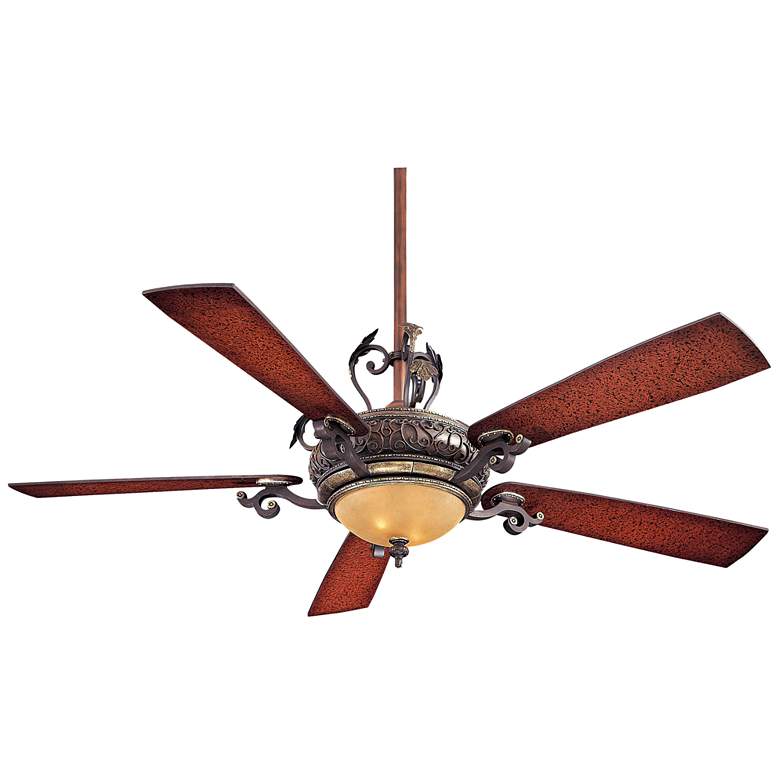 56 inch Minka Aire Napoli Sterling Walnut Ceiling Fan with Wall Control