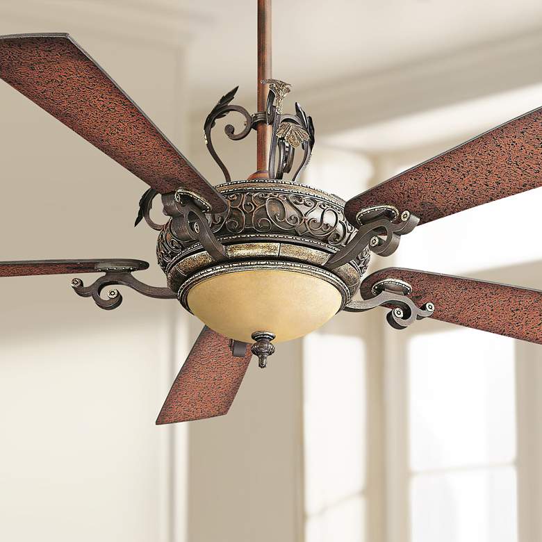 Image 1 56" Minka Aire Napoli Walnut Finish Ceiling Fan