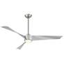 2_56" Minka-Aire Pike Brushed Nickel LED Smart Control Ceiling Fan