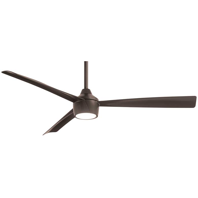 Image 2 56 inch Minka Aire Skinnie Bronze LED Modern Wet Rated Fan with Remote