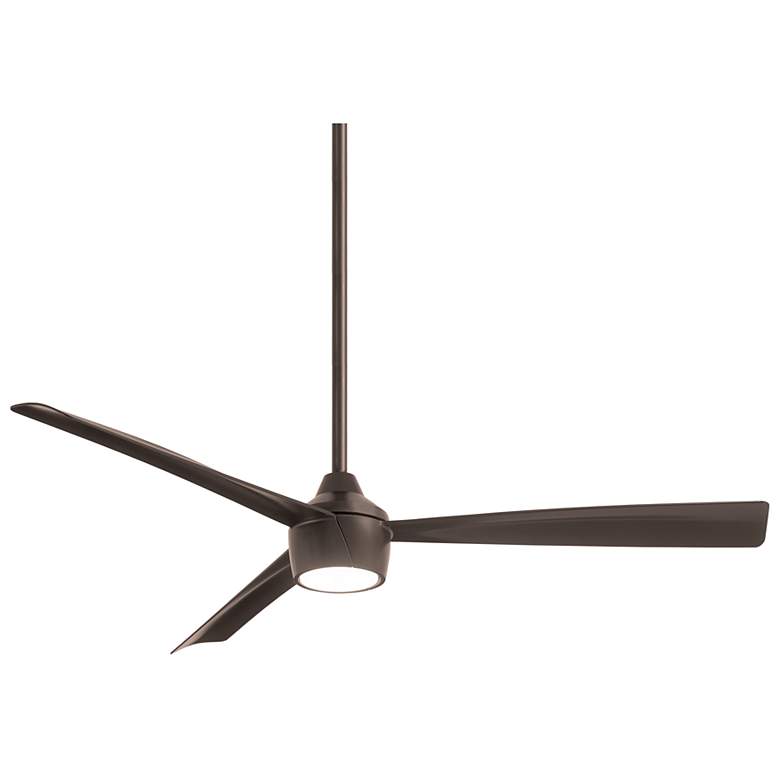 Image 2 56" Minka Aire Skinnie Bronze LED Modern Wet Rated Fan with Remote