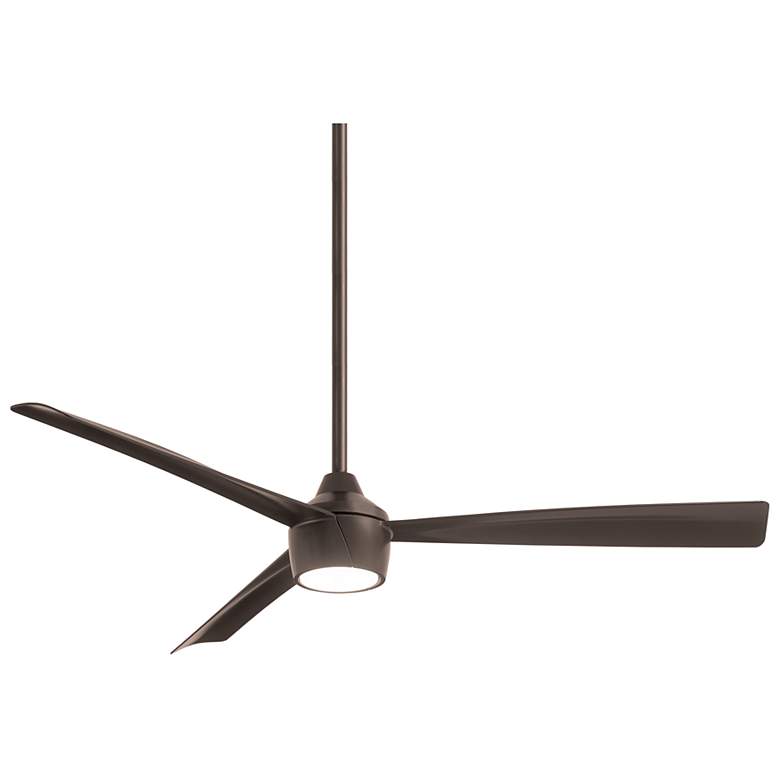 Image 2 56 inch Minka Aire Skinnie Bronze LED Modern Wet Rated Fan with Remote