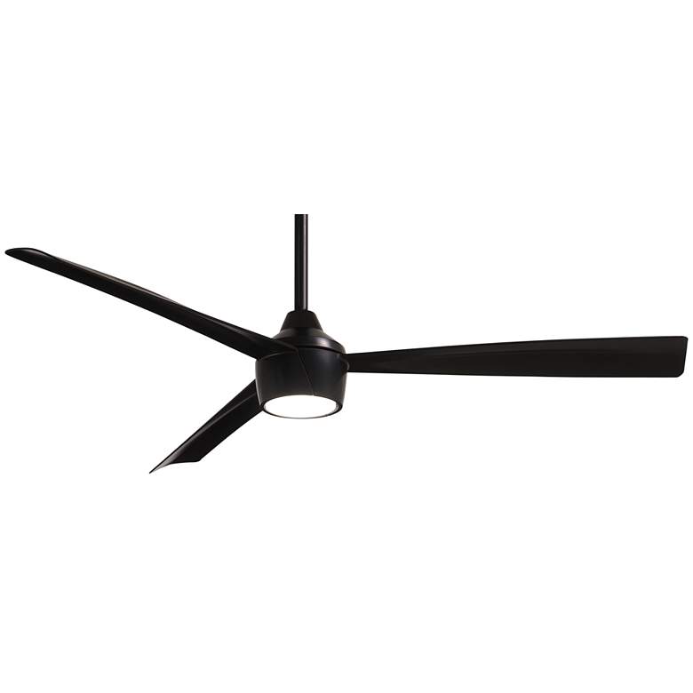 Image 2 56 inch Minka Aire Skinnie Coal LED Ceiling Fan with Remote Control