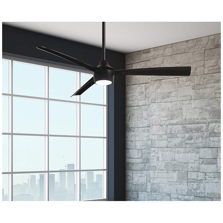 Image 6 56" Minka Aire Skinnie Coal LED Ceiling Fan with Remote Control more views