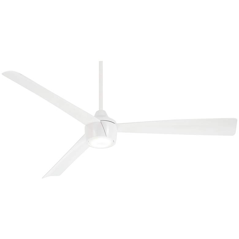 Image 2 56" Minka Aire Skinnie Flat White LED Ceiling Fan with Remote Control