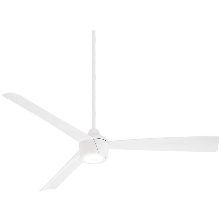 Image 2 56 inch Minka Aire Skinnie Flat White LED Ceiling Fan with Remote Control