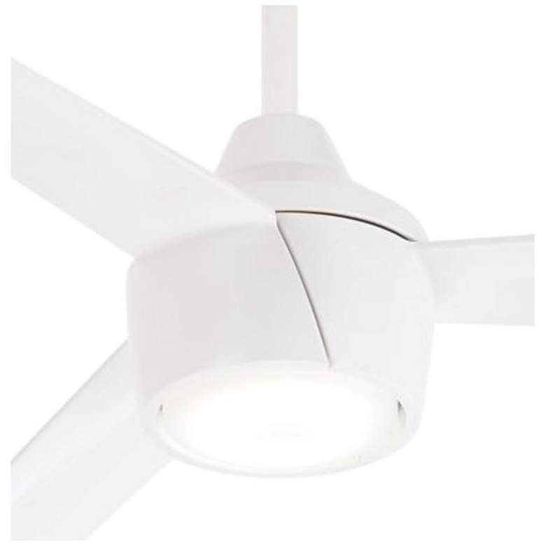 Image 3 56 inch Minka Aire Skinnie Flat White LED Ceiling Fan with Remote Control more views