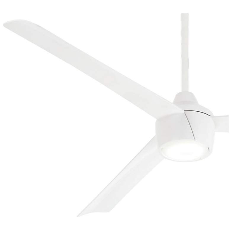 Image 4 56 inch Minka Aire Skinnie Flat White LED Ceiling Fan with Remote Control more views