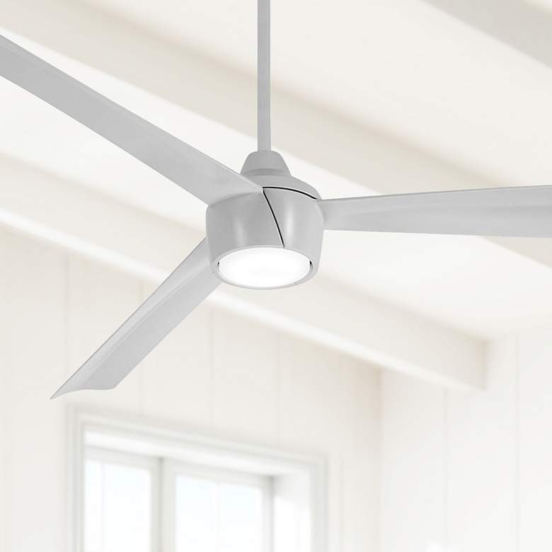 Image 1 56 inch Minka Aire Skinnie Grey LED Ceiling Fan with Remote
