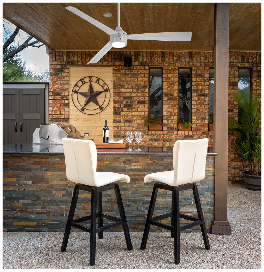 56" Minka Aire Skinnie Grey LED Ceiling Fan with Remote