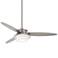56" Minka Aire Stack Brushed Nickel LED Up and Downlight Ceiling Fan